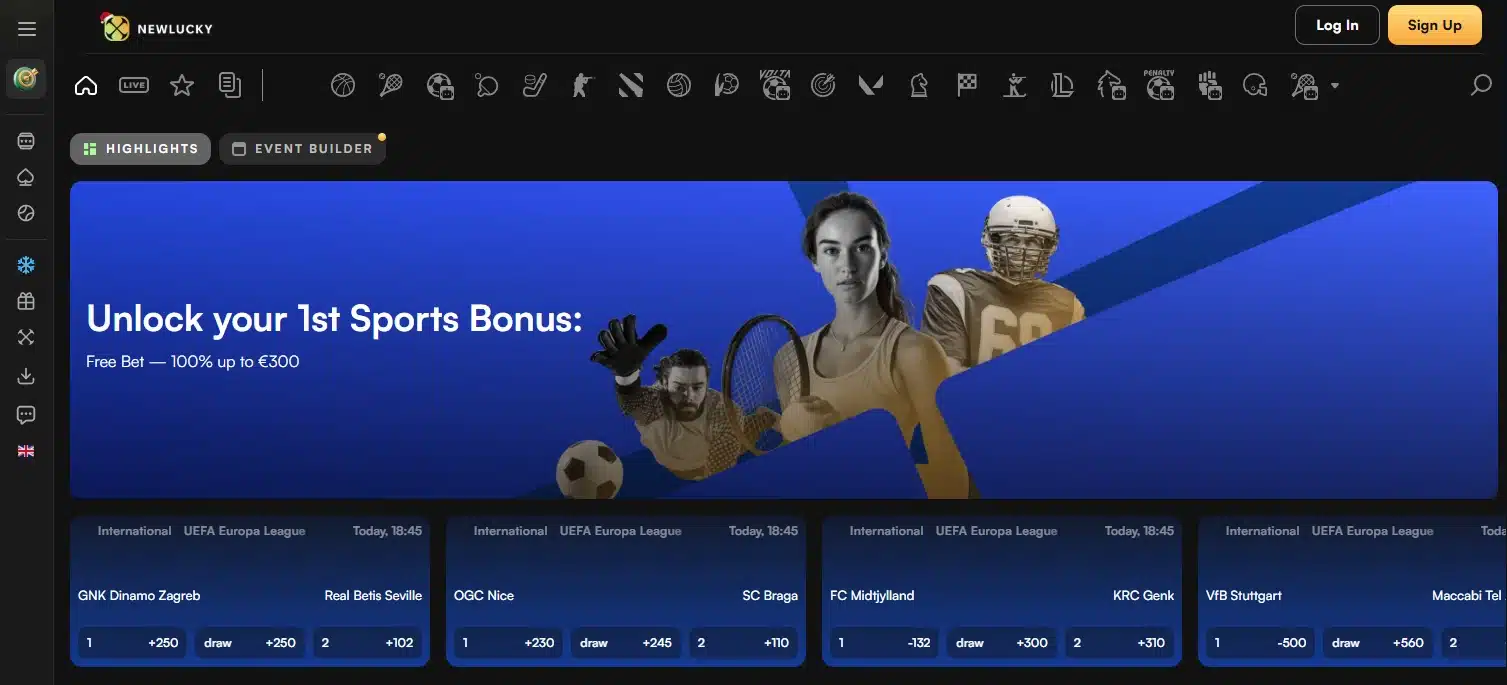 NewLucky sportsbook with betting markets for Aussies